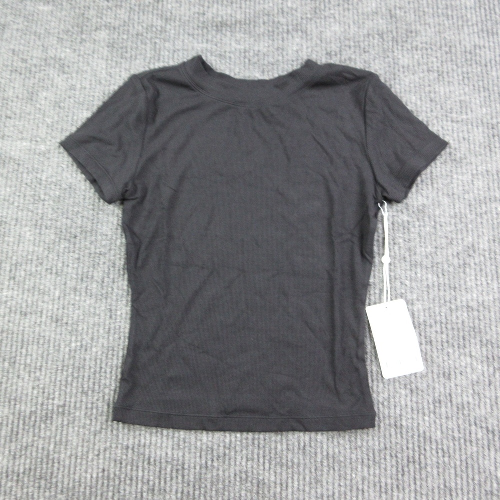 Monday Body Shirt Womens S Black OJAI Tee Lightweight Rib Modal Spandex NWT